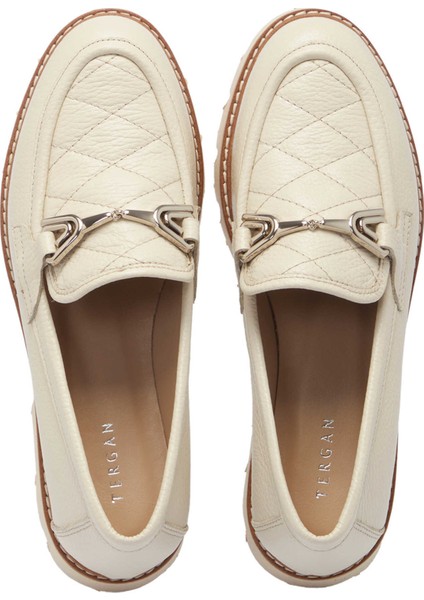 Bej Hakiki Deri Kadın Makosen - K25I1AY68100-B19