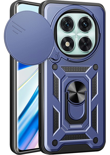 Xiaomi Poco X7 Kılıf Magnetik Standlı Kamera Korumalı Slide Sürgülü Cover Kapak