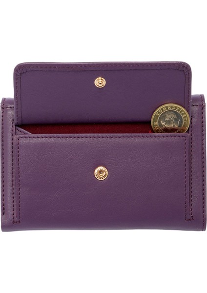 Mor Hakiki Deri Kadın Cüzdan - S1CB00005730-H4G