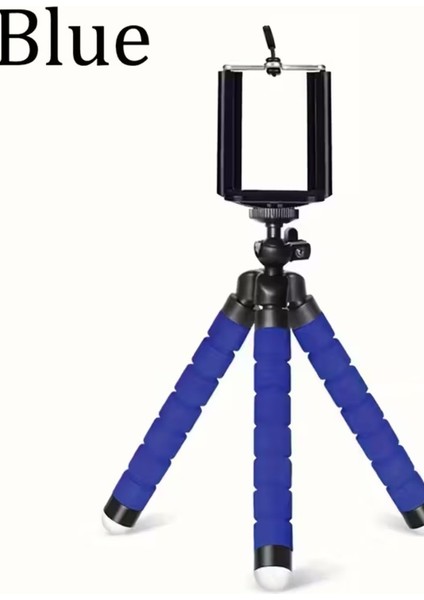 Süngerli Mini Tripod Telefon Tutucu - Esnek Ahtapot Masaüstü Stand