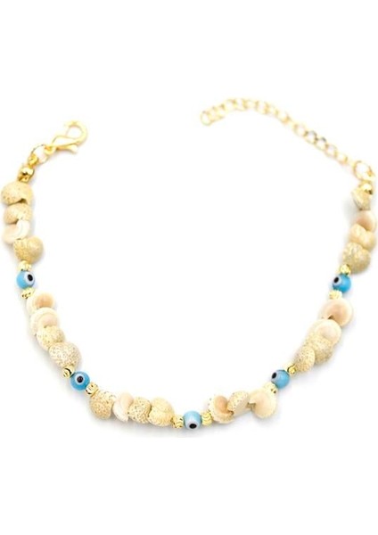 Nazar Deniz Kabuğu Bileklik - Mavi