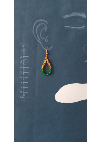 Boncuk Dizgi Sallantılı Küpe