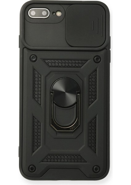 iPhone 8 Plus Kılıf Magnetik Standlı Kamera Korumalı Slide Sürgülü Cover Kapak