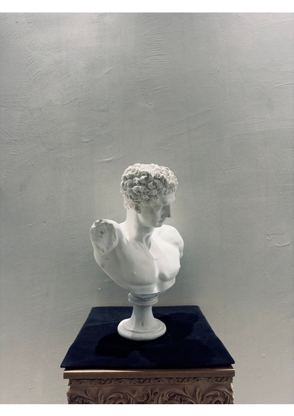 Dekoratif Antik Yunan Erkek Büst Heykeli 51×31 cm | Büyük Boy Boyanabilir Polyester Heykel | Klasik Sanat Büstü | Ev & Ofis Dekorasyonu modelleri