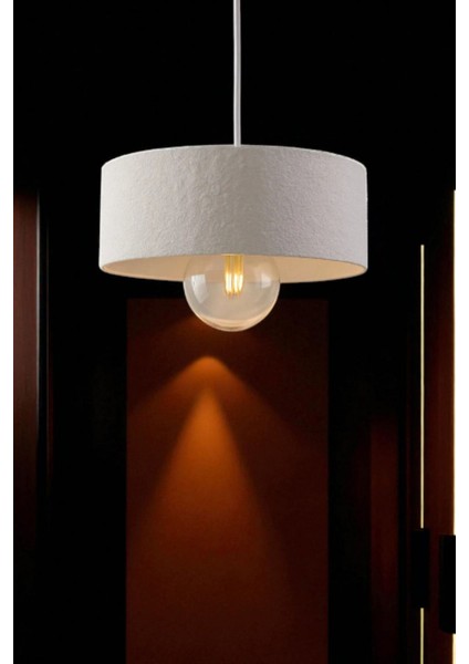 Oval Beton Avize Modern Dekoratif Aydınlatma 20 cm E27 Duy Salon Yatak Odası Mutfak Iç Mekan