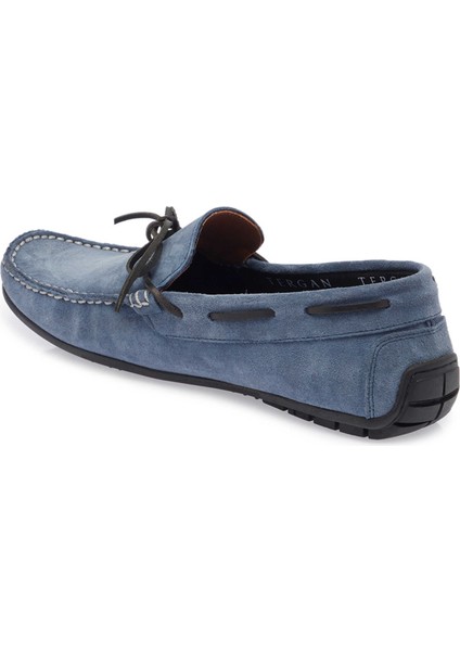 Mavi Hakiki Süet Deri Erkek Loafer - E25I1AY57297-F60