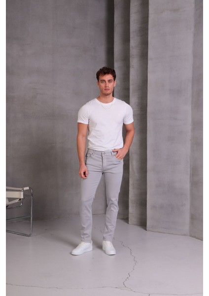 Erkek Krem Slim Fit Pantolon indirimleri