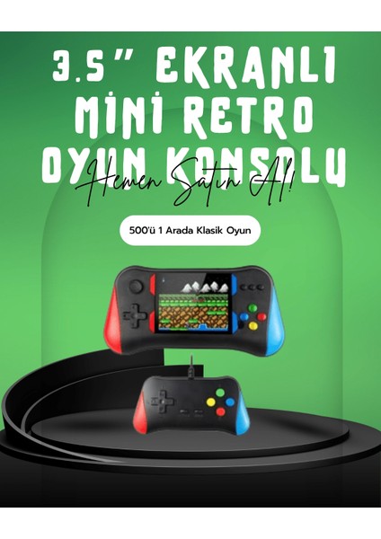 Bfs Çocukluğunuzun Oyunları Tek Cihazda – 500 Oyunlu El Konsolu