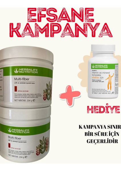 2'li Multi-Fiber Alana Erkek Vitamini Hediye