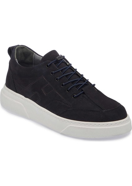 Lacivert Hakiki Deri Erkek Sneaker - E25I1AY57167-C39 indirimleri