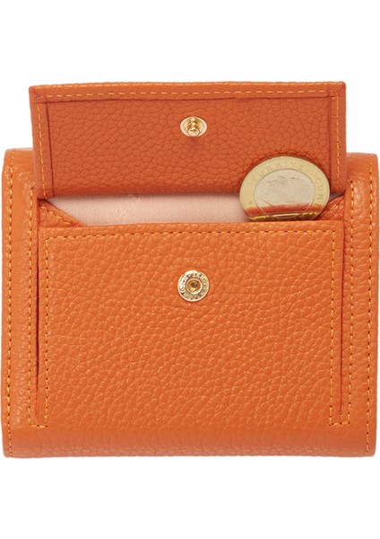 Turuncu Hakiki Deri Kadın Cüzdan - S1CB00005633-J35 fırsatları
