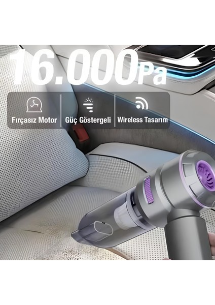 9 Farklı Uçlu Kablosuz Şarjlı Araç Içi Süpürge – Wireless Destekli, Güçlü Emiş, Taşınabilir Pratik Araç Temizleyici modelleri