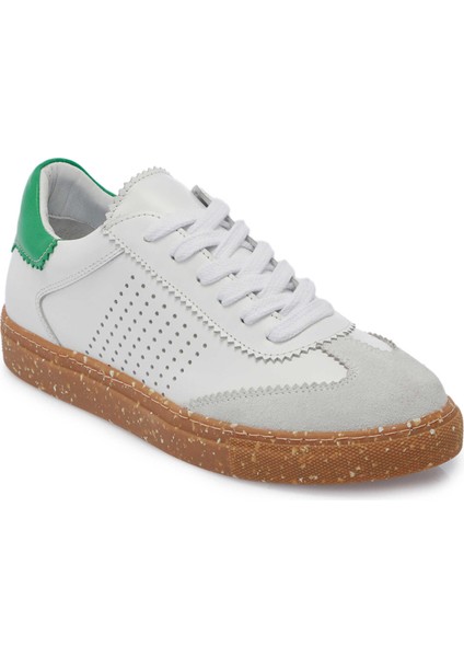 Beyaz Hakiki Deri Kadın Sneaker - K25I1AY68119-M03