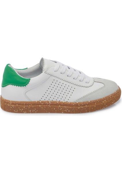 Beyaz Hakiki Deri Kadın Sneaker - K25I1AY68119-M03