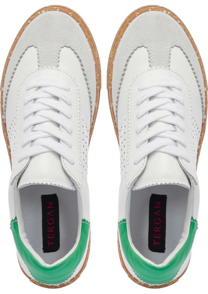 Beyaz Hakiki Deri Kadın Sneaker - K25I1AY68119-M03