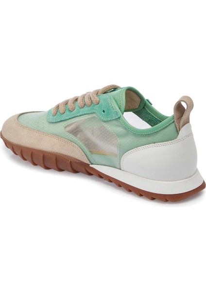 Yeşil Hakiki Süet Deri Kadın Sneaker - K25I1AY68117-S2W