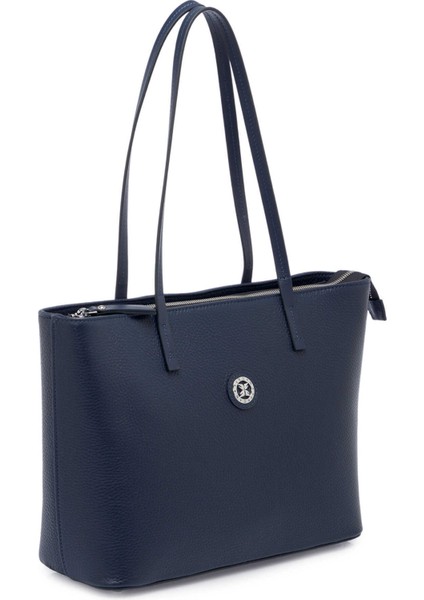 Lacivert Deri Kadın Omuz Çantası - S25Y1BC78868-U8F