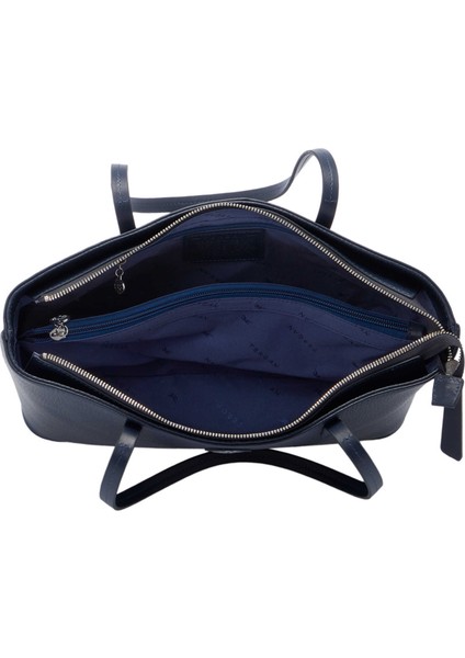 Lacivert Deri Kadın Omuz Çantası - S25Y1BC78868-U8F