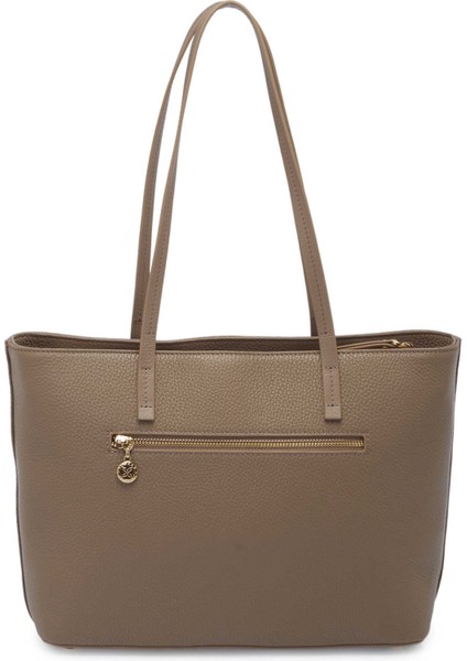 Bej Deri Kadın Omuz Çantası - S25Y1BC78868-S95