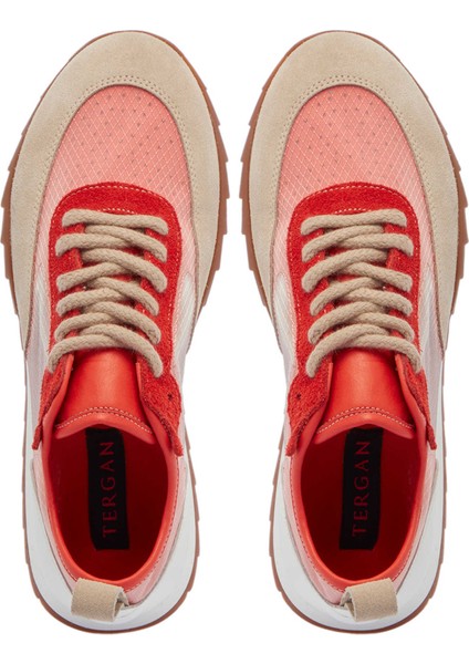 Pembe Hakiki Süet Deri Kadın Sneaker - K25I1AY68117-U8P