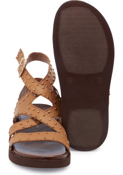 Taba Hakiki Deri Kadın Sandalet - K25Y1SN68114-A29