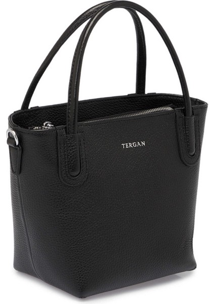 Siyah Hakiki Deri Kadın El Çantası - S25Y1BC80360-A41