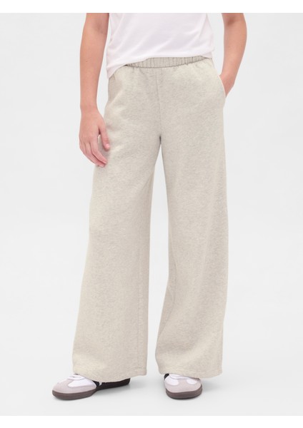 Kız Çocuk Açık Gri Vintage Soft Baggy Eşofman Altı fırsatları