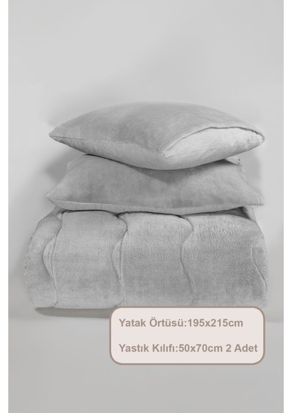 Victor Comfort Uyku Seti Çift Kişilik Wellsoft 3 Parça (195X215 Cm) Gri indirimleri