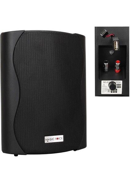Magicvoice F-LHY5S 5.25" (13.5 Cm) Hat Trafolu Duvar Tipi Sütun Hoparlör (20W Rms / 180W Peak - Mp3