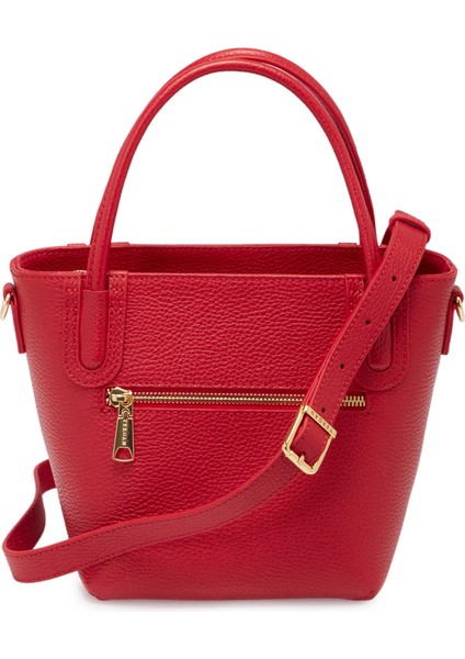 Kırmızı Hakiki Deri Kadın El Çantası - S25Y1BC80360-B68