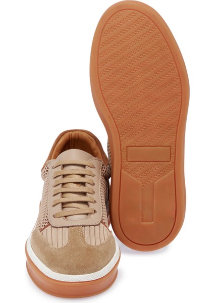 Bej Deri-Tekstil Kadın Sneaker - K25I1AY68120-B79