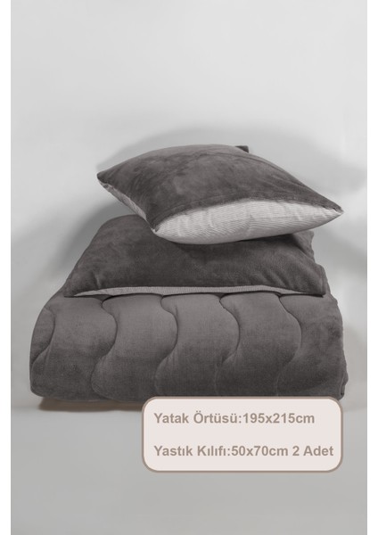 Victor Comfort Uyku Seti Çift Kişilik Wellsoft 3 Parça (195X215 Cm) Antrasit indirimleri