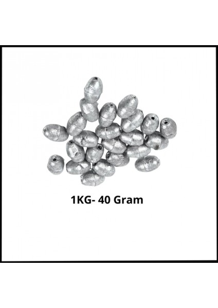 Uyguna-Yakala 1kg- 40 Gram - Gezer Olta Kurşunu - Kıstırma (Zeytin) Kurşun -SUN.080