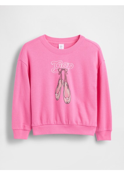 Kız Bebek Pembe Gap Logo Kapüşonlu Sweatshirt