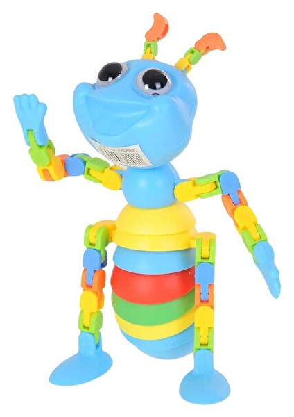 Renkli Akrobat Tırtıl Karınca Eklemleri Hareket Eden Çıngıraklı Ses Çıkaran Montessori Oyuncak