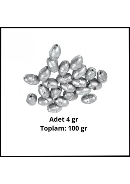 Uyguna-Yakala - 100 gr Paket-4 Gram Birim-Kıstırma Zeytin Gezer Olta KURŞUNU-SUN.098