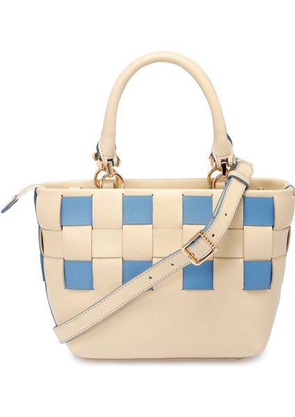 Krem Hakiki Deri Kadın El Çantası - S25Y1BC80408-V4I