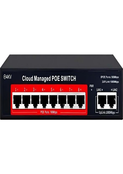 Imzatech Solidfast 8+2 Port Bulut Yönetilebilir Poe Switch