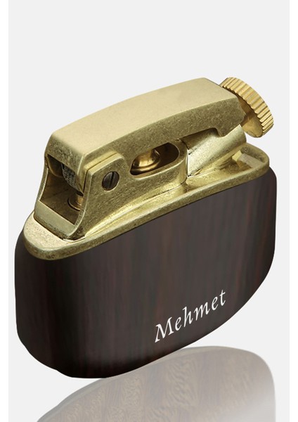 Kişiye Özel Isimli Isim Baskılı Ahşap Görünümlü Lüks Benzinli Çakmak modelleri