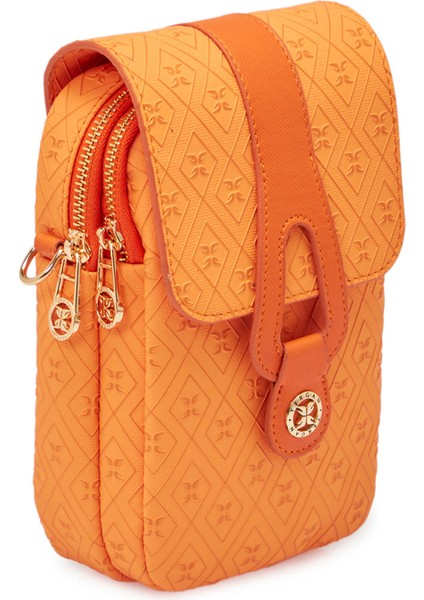 Turuncu Print Kadın Çapraz Askılı Çanta - S25Y1PR09150-V3F