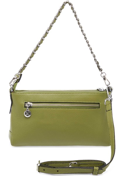 Yeşil Hakiki Deri Kadın Omuz Çantası - S25K1BC79149-G8Z