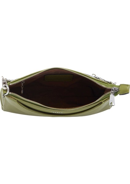 Yeşil Hakiki Deri Kadın Omuz Çantası - S25K1BC79149-G8Z