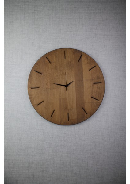 Doğal Masif Ahşap Duvar Saati | Modern Minimalist Tasarım | Sessiz Mekanizma modelleri