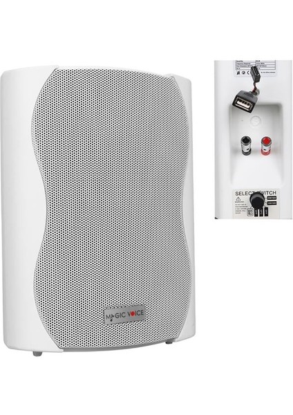 Magicvoice F-LHY5S 5.25" (13.5 Cm) Hat Trafolu Duvar Tipi Sütun Hoparlör (20W Rms / 180W Peak - Mp3