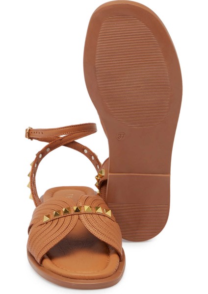 Taba Hakiki Deri Kadın Sandalet - K25Y1SN67783-A29