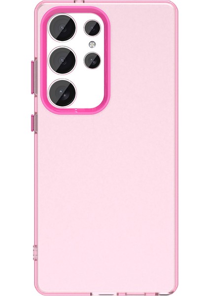 Samsung Galaxy S25 Ultra Uyumlu Kılıf Sararmaz Leke Tutmaz Buzlu Mat Renkli Soft Transparan Silikon Kapak