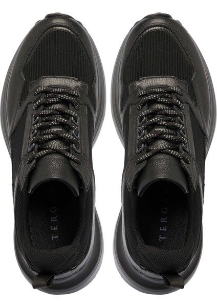 Siyah Deri - Tekstil Erkek Sneaker - E24S1AY57059-K0N