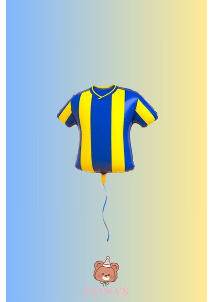 Taraftar Temalı Sarı Lacivert Temalı Forma Folyo Balon 59 cm