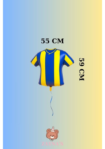 Taraftar Temalı Sarı Lacivert Temalı Forma Folyo Balon 59 cm fiyatları