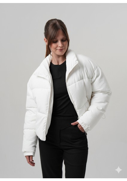 Zeta Kadın Mont Şişme Kadın Crop Mont modelleri